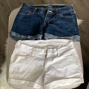 Denim and White denim old navy short size 4 bundle